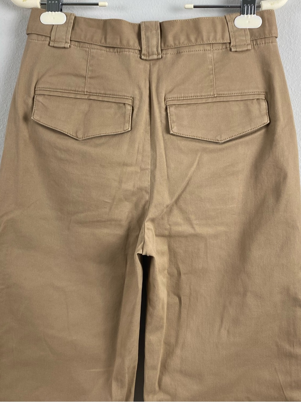 J. Crew Factory Twill Wide Leg Tie Waist Chino Pant | Camel - Picture 5 of 15